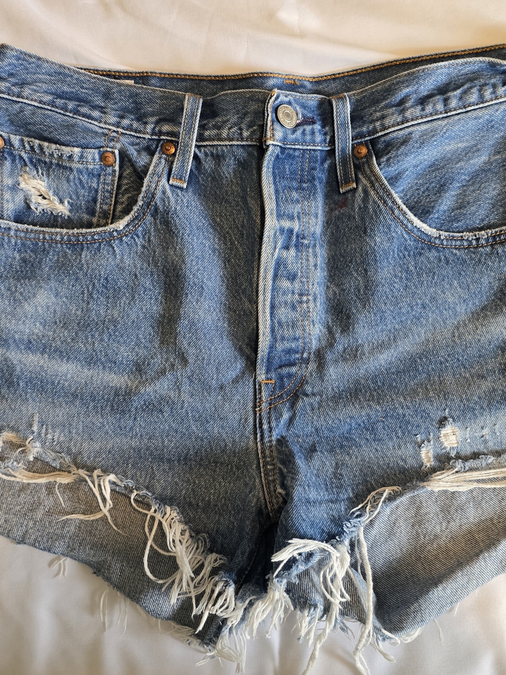 Levi's 501 Women's Distressed Denim Cutoff Shorts
